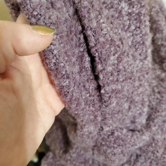 Warm, Purple, Deep V neck Sweater - Picture 2 of 2